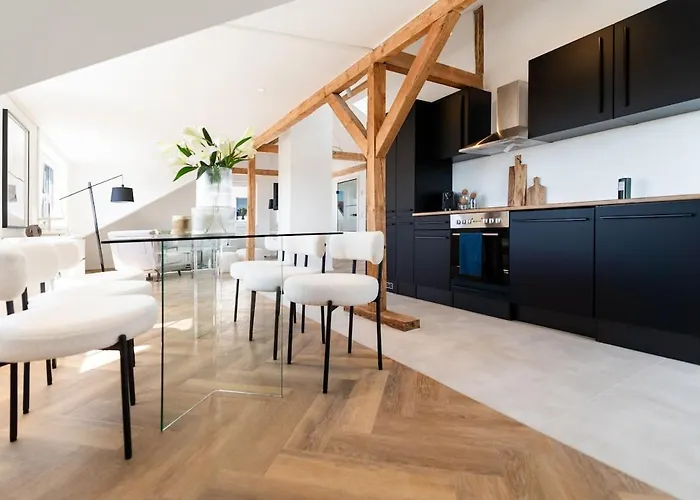 2 Bedroom Loft - Luxus - Modern - Parkplaetze - Kaffee - Netflix - Weinbergblick - Kueche - Balkon Appartement Rüdesheim am Rhein